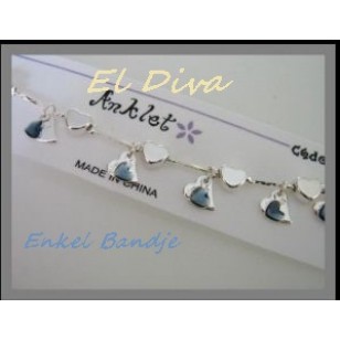 Enkelbandje hart Groen